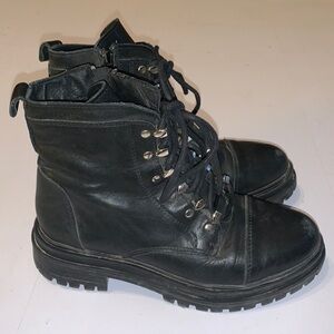 Chabers Black Combat Boots Women’s Size 6.5 Lace up
